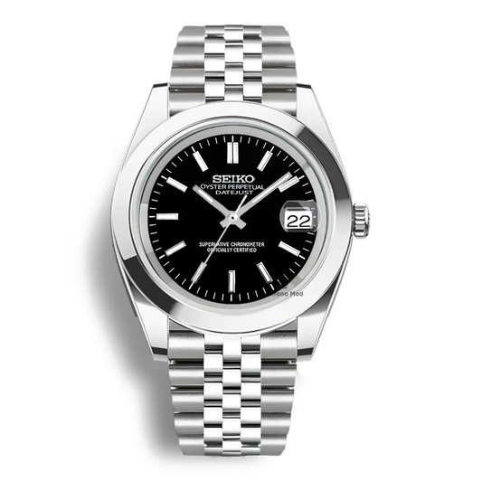 SEIKOJUST BLACK SMOOTH BEZEL