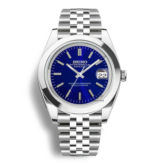 SEIKOJUST BLUE SMOOTH BEZEL