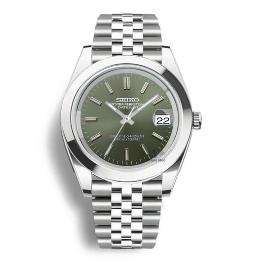 SEIKOJUST OLIVE SMOOTH BEZEL